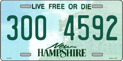 NH license plate 3004592