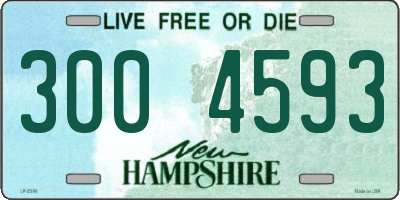 NH license plate 3004593