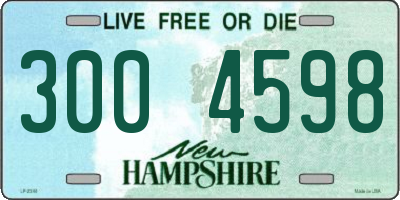 NH license plate 3004598