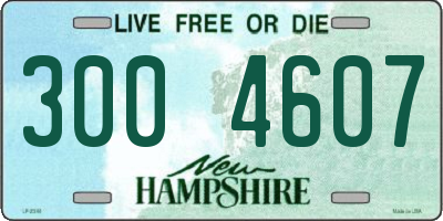 NH license plate 3004607