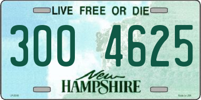 NH license plate 3004625