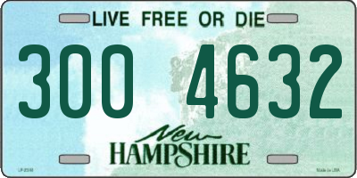 NH license plate 3004632