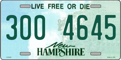 NH license plate 3004645