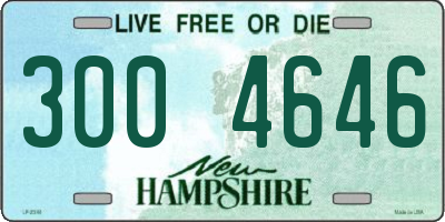 NH license plate 3004646
