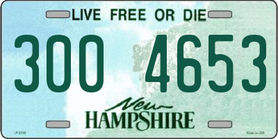 NH license plate 3004653