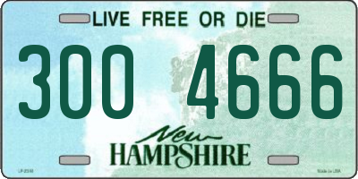NH license plate 3004666