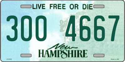NH license plate 3004667