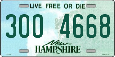 NH license plate 3004668