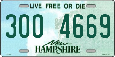 NH license plate 3004669