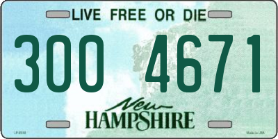 NH license plate 3004671