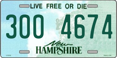 NH license plate 3004674