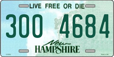 NH license plate 3004684