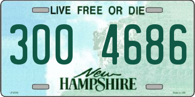 NH license plate 3004686