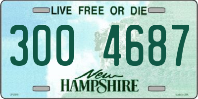 NH license plate 3004687