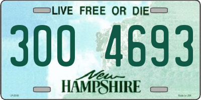 NH license plate 3004693