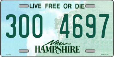 NH license plate 3004697