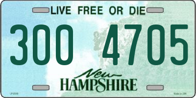 NH license plate 3004705