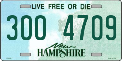 NH license plate 3004709