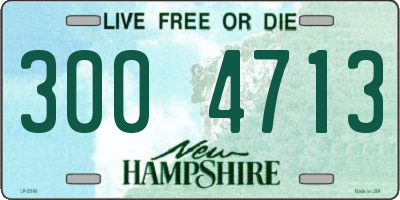 NH license plate 3004713