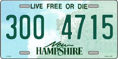 NH license plate 3004715