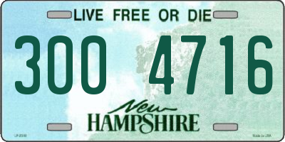 NH license plate 3004716