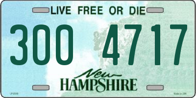 NH license plate 3004717