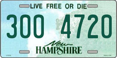 NH license plate 3004720