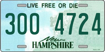 NH license plate 3004724