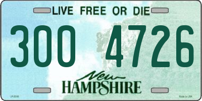 NH license plate 3004726