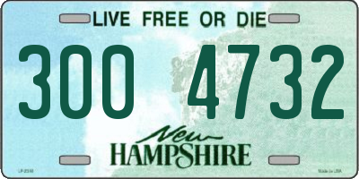NH license plate 3004732