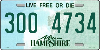 NH license plate 3004734