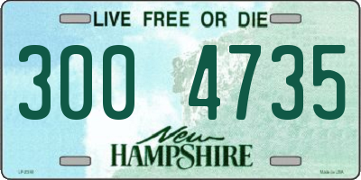 NH license plate 3004735