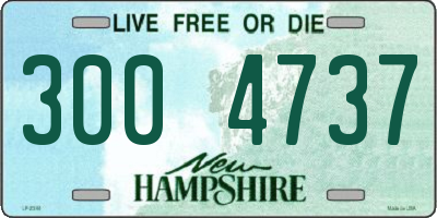 NH license plate 3004737