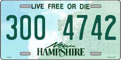 NH license plate 3004742