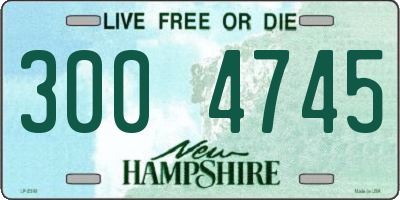 NH license plate 3004745