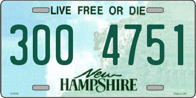 NH license plate 3004751