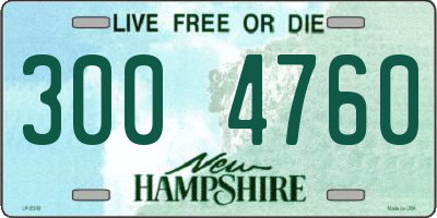 NH license plate 3004760