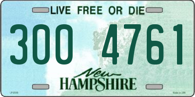 NH license plate 3004761