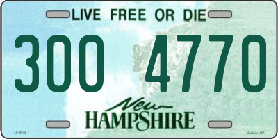 NH license plate 3004770