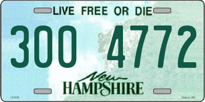 NH license plate 3004772