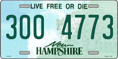 NH license plate 3004773