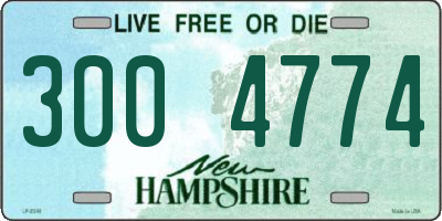 NH license plate 3004774