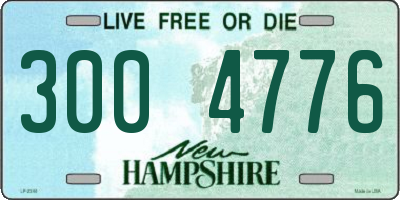 NH license plate 3004776