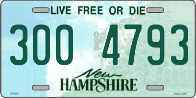 NH license plate 3004793