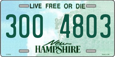NH license plate 3004803