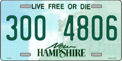 NH license plate 3004806
