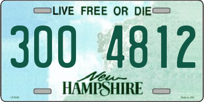 NH license plate 3004812