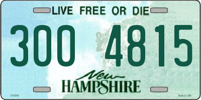 NH license plate 3004815