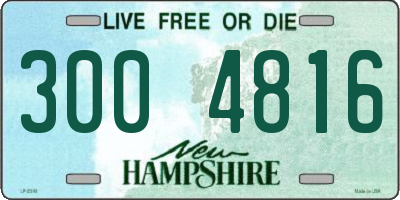 NH license plate 3004816