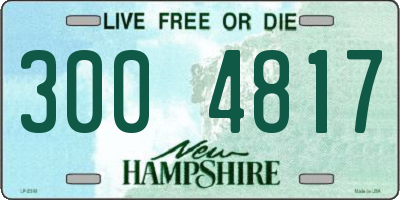 NH license plate 3004817